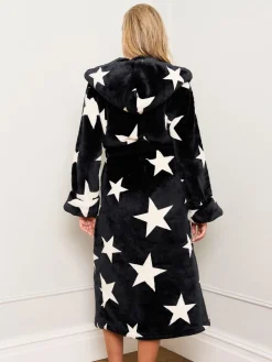 Black Star Print Dressing Black Gown*Jim Jam the Label Online
