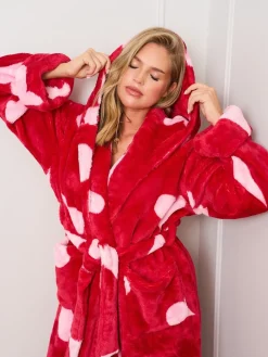 Pink Heart Dressing Gown*Jim Jam the Label Discount