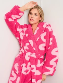 Pink Squiggle Dressing Gown*Jim Jam the Label New