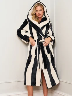 Stripe Black Robe*Jim Jam the Label New