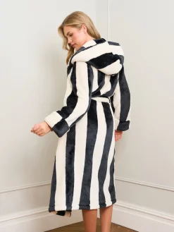 Stripe Black Robe*Jim Jam the Label New