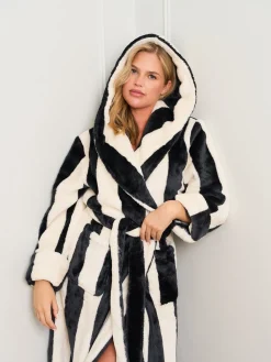 Stripe Black Robe*Jim Jam the Label New