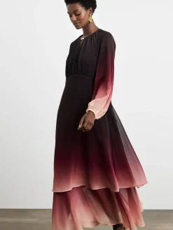Pink Ombre Tiered Maxi Dress*Joanna Hope Hot