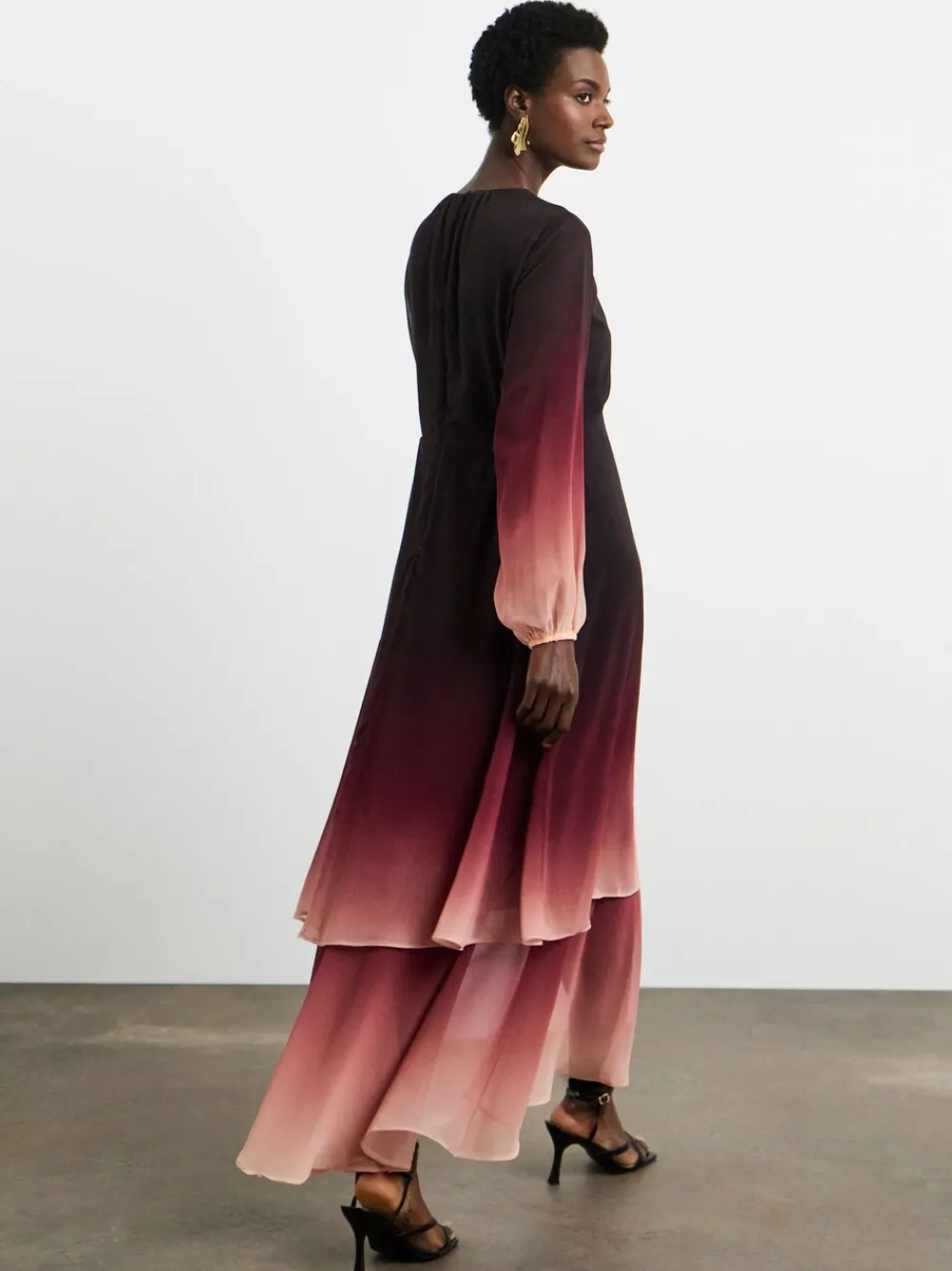 Pink Ombre Tiered Maxi Dress*Joanna Hope Hot