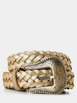 gevlochten metallic suède riem*Joe Browns