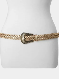 gevlochten metallic suède riem*Joe Browns