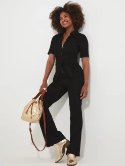 Roxie jumpsuit van denim voor tenger postuur*Joe Browns