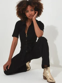 Roxie jumpsuit van denim voor tenger postuur*Joe Browns