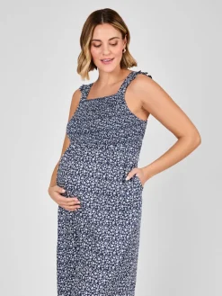 - Geplooide zwangerschapsjumpsuit met fijne bloemenprint*Jojo Maman Bébé