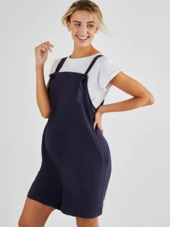 - Korte linnen Blend zwangerschaps-tuinbroek*Jojo Maman Bébé Clearance