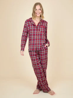 klassieke kerstpyjamaset met ruit voor dames*Jojo Maman Bébé Outlet