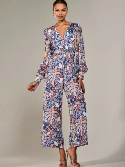Jersey Wrap Front Long Sleeve Jumpsuit*Jolie Moi Online
