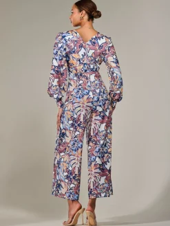 Jersey Wrap Front Long Sleeve Jumpsuit*Jolie Moi Online