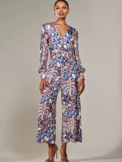 Jersey Wrap Front Long Sleeve Jumpsuit*Jolie Moi Online