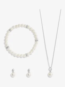 driedelige set met kristallen en parels - In cadeauverpakking*Jon Richard Sale