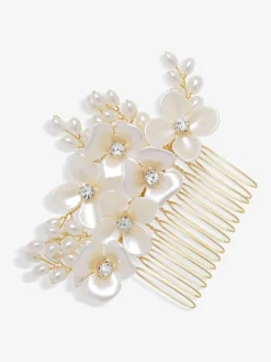 Floral Crystal Hair Comb*Jon Richard New