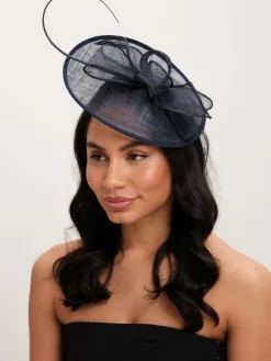 Navy Woven Bow Fascinator*Jon Richard New