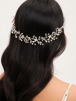 Pearl Crystal Floral Hair Vine*Jon Richard Clearance