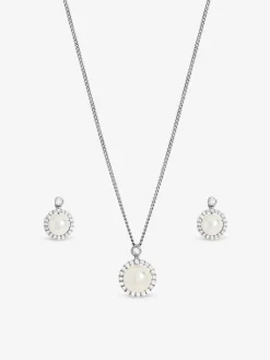 Plated and Cubic Zirconia Pearl Halo Box Set Gift Box*Jon Richard Best