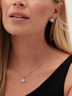 Tone Cubic Zirconia Clover Set*Jon Richard Sale