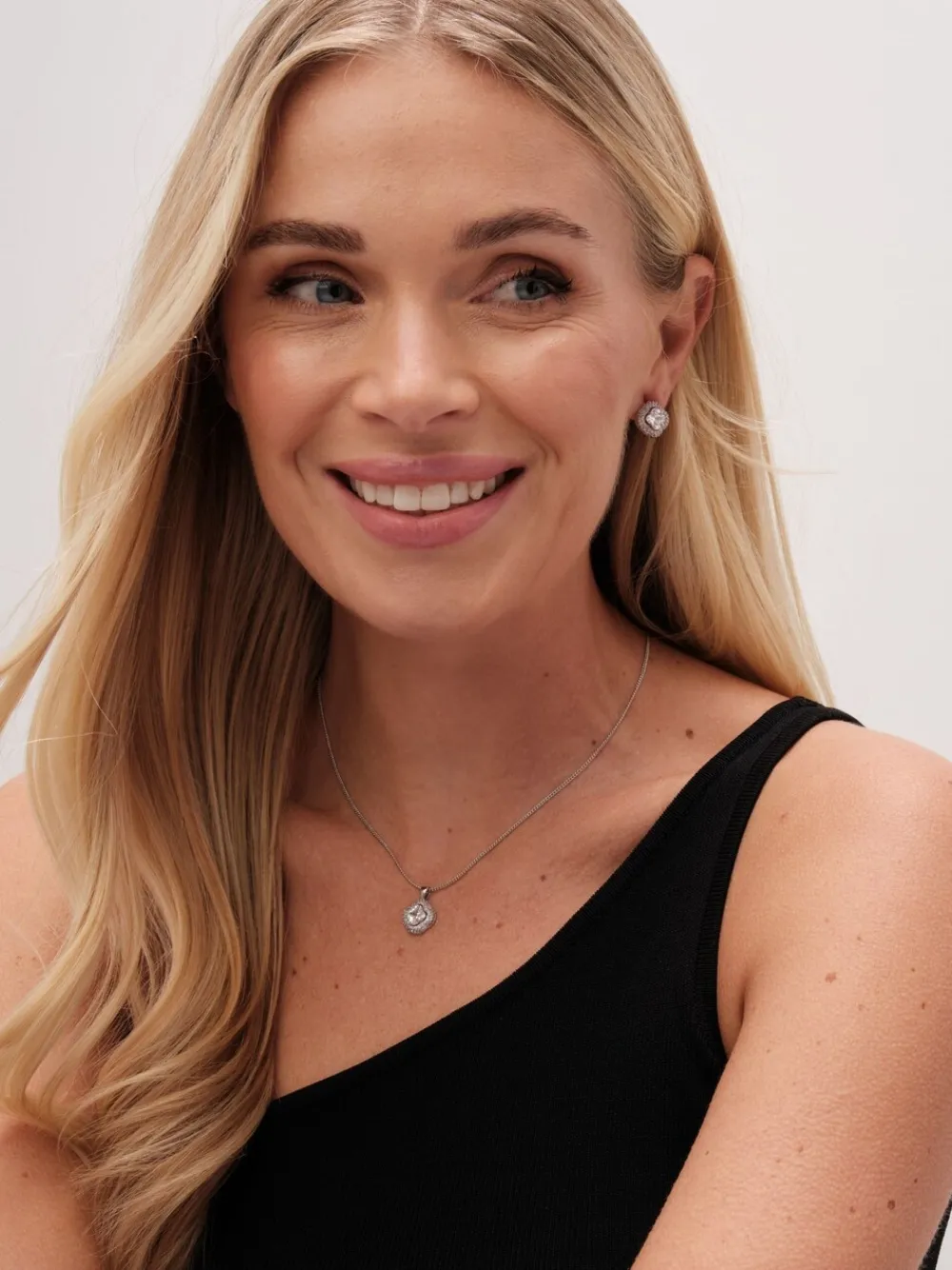 Tone Cubic Zirconia Clover Set*Jon Richard Sale