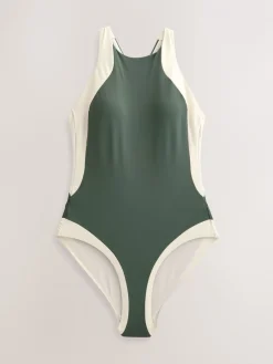- Hoogsluitende halterbadpak met buikcorrectie*Next Clearance