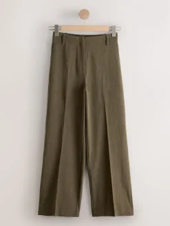 Kakigroen - Crosshatch Elastic Waist Wide Leg Trousers*Next Clearance