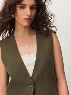 Kakigroen - Crosshatch Waistcoat Blazer*Next Sale