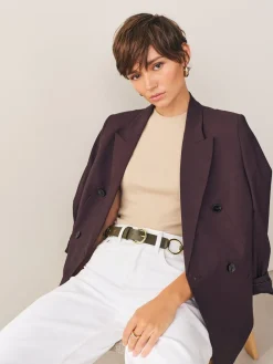 Kakigroen - Metal Ring Detail Regular Leather Belt*Next