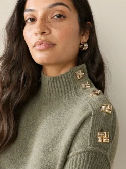 - Stand Neck Knitted Midi Jumper Dress*Next Hot