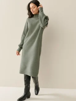 - Stand Neck Knitted Midi Jumper Dress*Next Hot