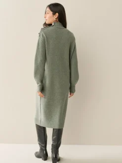 - Stand Neck Knitted Midi Jumper Dress*Next Hot