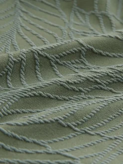 Kakigroen met bladertextuur - Diepuitgesneden vormgevend buikcorrigerend badpak*Next Online