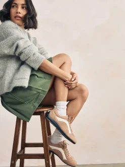 - Forever Comfort® Leather Slimsole Lace-Up Trainers*Next Sale