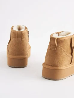 - Regenbestendige suède laarzen met plateauzool en voering van imitatiebont*Next Online