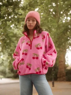 Kersenprint - Active Quarter Zip Borg Jacket*Next Best