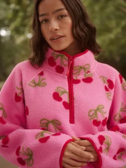 Kersenprint - Active Quarter Zip Borg Jacket*Next Best