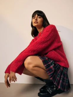 - Boucle Ronde hals Trui Met Wol*Next Sale