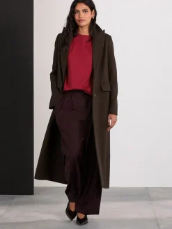 Kersrood - Dik T-shirt met lange mouwen en ronde hals*Next New