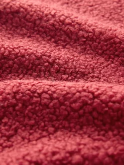 Kersrood - Soft Touch Knusse Teddy Borg Kwartrondrits Fleece*Next Sale