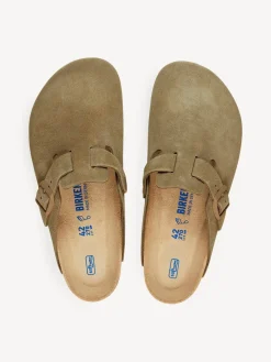 Khaki - - Boston - Suède klompen*Birkenstock Discount