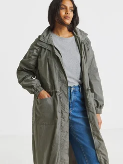 - Longline Rubberised Raincoat.*Simply Be New
