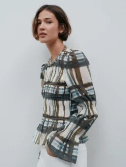 - Sheer Smocked Long Sleeve Top*Next Clearance