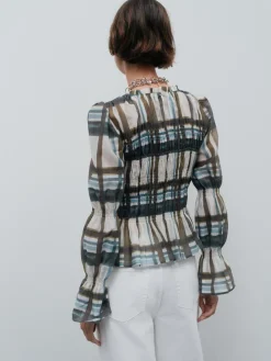 - Sheer Smocked Long Sleeve Top*Next Clearance