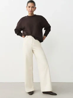 Khaki/steenkleur - Cotton Rich Brushed Back Soft Feel Ribbed Crewneck Sweatshirts 3 Pack*Next Hot