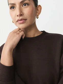 Khaki/steenkleur - Cotton Rich Brushed Back Soft Feel Ribbed Crewneck Sweatshirts 3 Pack*Next Hot