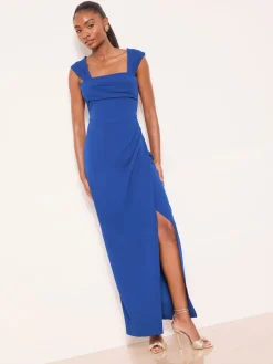 - Square Neck Short Sleeve Ruched Maxi Dress*Lipsy Best