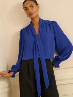 - blouse met lange mouwen en striksluiting*Love & Roses Clearance