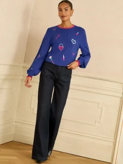 - Embroidered Detail Knitted Jumper*Love & Roses New