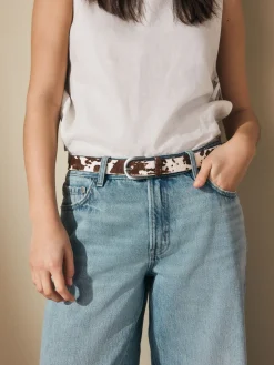 Koeienprint - Riem van haar-op-leer*Next New